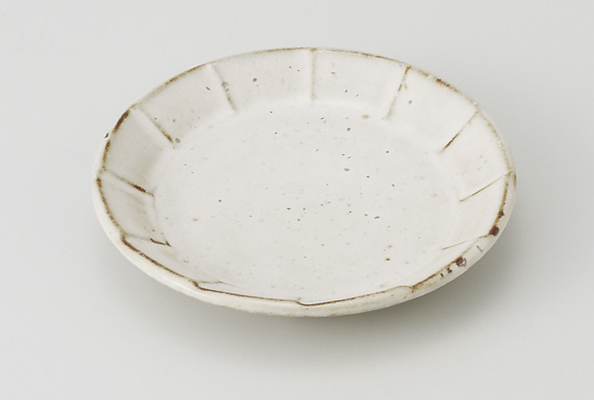 白唐津 面取3.5皿