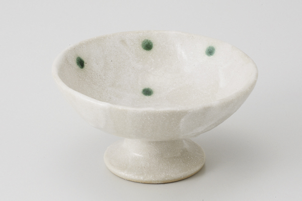 【廃番】グリーン点紋 高台鉢