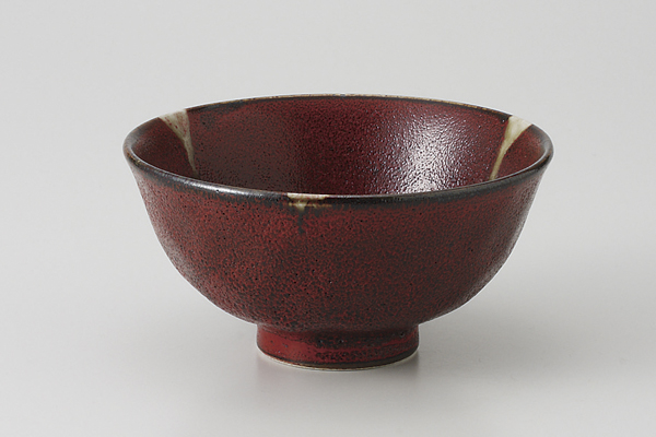 赤黒釉彩 茶碗