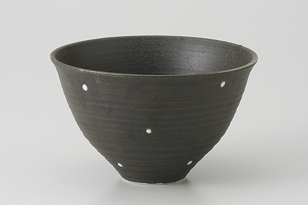 黒伊賀ドット 飯碗
