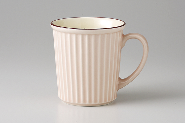 ピンク レリーフマグ