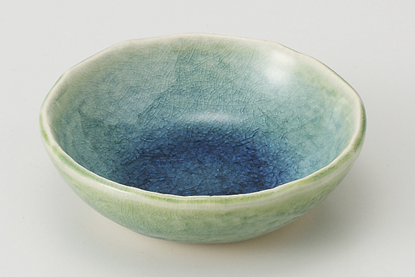 ブルー貫入 丸小付