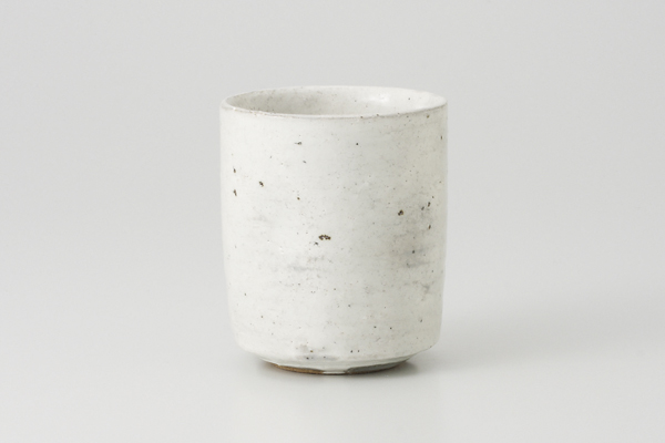 粉引 一ツ押湯呑