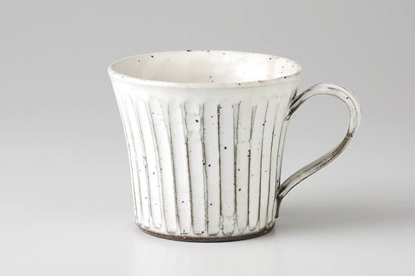 粉引削ぎ目 マグカップ