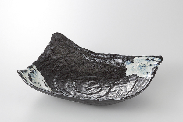 黒水晶うのふ 二重長角皿