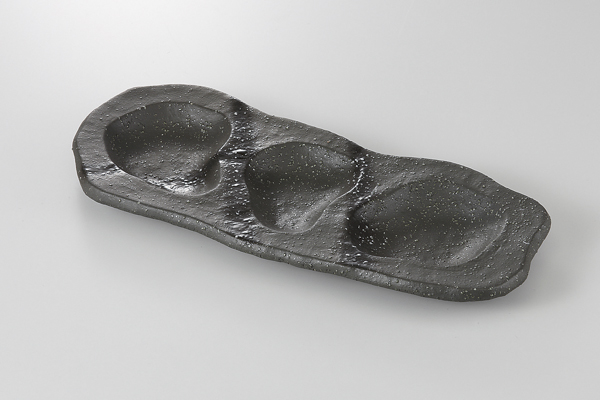 御影黒 岩つなぎ付出皿