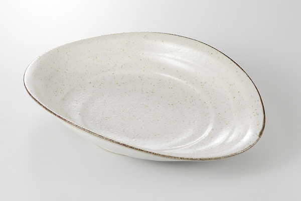 錆唐津 楕円盛鉢