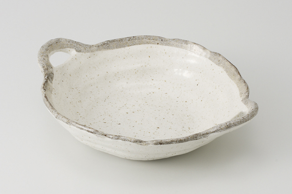 錆唐津 手付き鉢