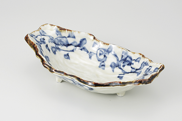 おぼろからくさ 削ぎ三つ足鉢