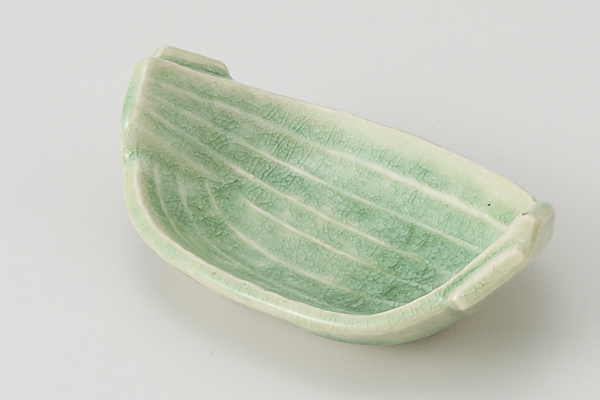グリン貫入 笹小皿