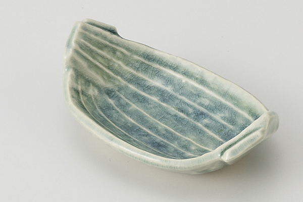 ブルー貫入 笹小皿
