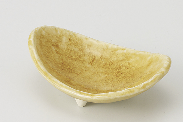 アメ貫入 楕円小付