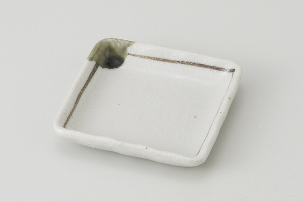 志野茶ライン 正角小皿
