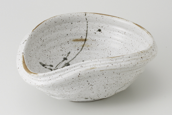 織部散らし 曲込み盛鉢