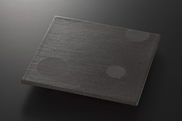 炭化土ぼたもち 正角25cm陶板皿