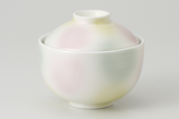 【廃番】銀彩三色吹 玉円菓子碗