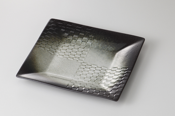 【廃番】白吹 市松角皿