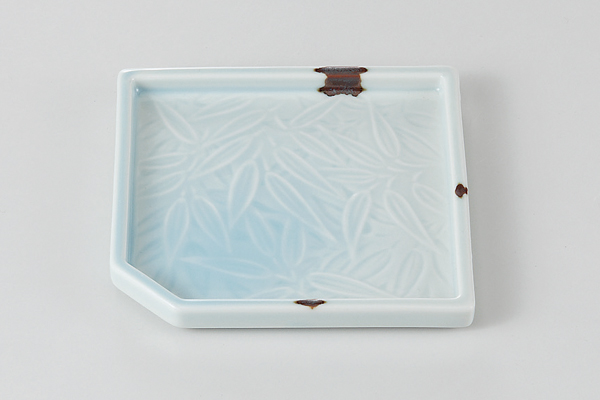 【廃番】青磁笹 角皿