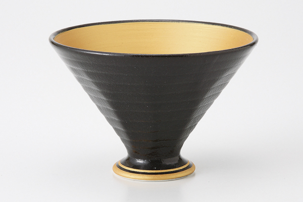 柚子黒金巻 高台小鉢