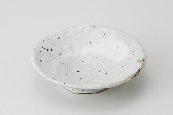 粉引一本刷毛 岩目中鉢