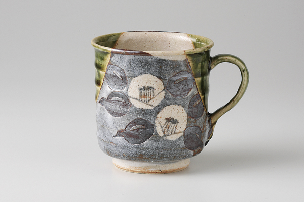 織部つばき(玉山窯) マグカップ