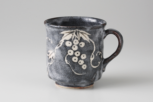 鼠志野ぶどう(玉山窯) マグカップ