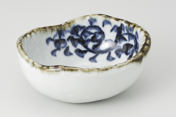 安南からくさ 楕円小鉢