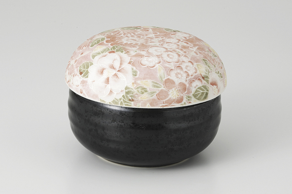 牡丹錦(赤) 削りむし碗