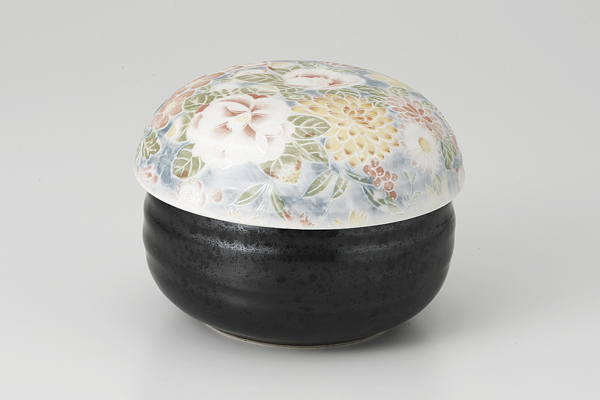 牡丹錦(青) 削りむし碗