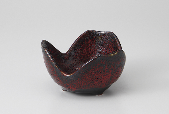 赤黒釉彩 割山椒小鉢