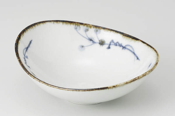 渕ゴス唐草 まゆ型鉢