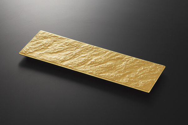 黄金石 岩目尺ニ長皿