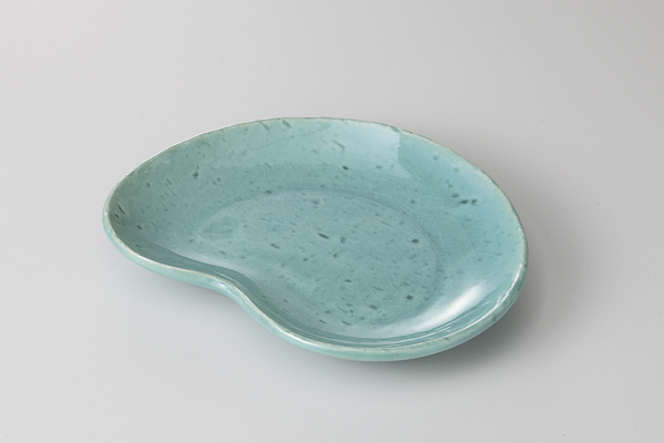 トルコ貫入 そら豆取皿