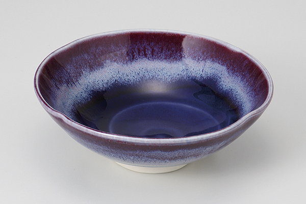 紫辰砂 四ツ押一茶反碗