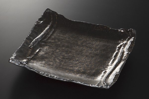 熔岩流 ちぎり角大皿