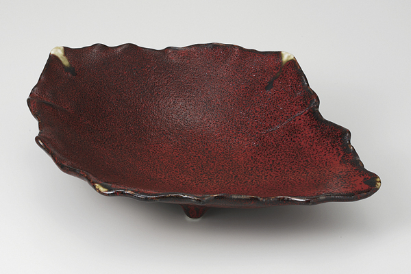 赤黒釉彩 ちぎり9.0鉢