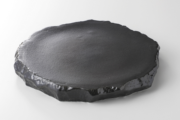 黒吹 岩高台皿(大)