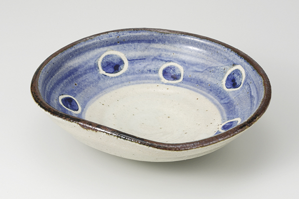 ゴス巻水玉 7.0平鉢