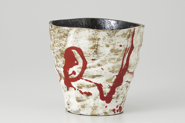 かいらぎ赤釉 ろくべえカップ