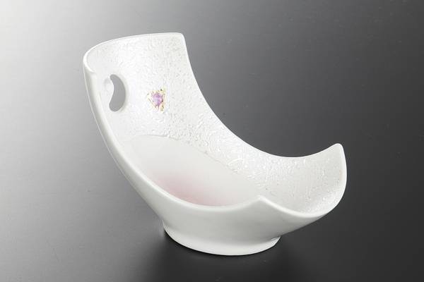 光彩三ケ月透し 片上り鉢