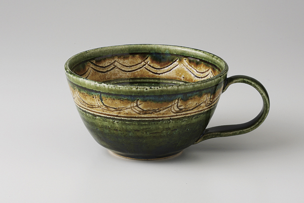 黄瀬戸ライン スープカップ