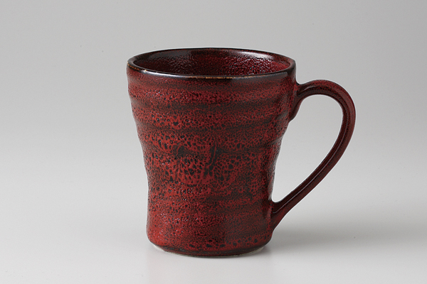 赤黒釉彩 マグカップ