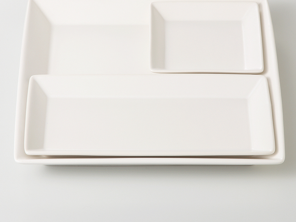 ナチュラル白 長角皿