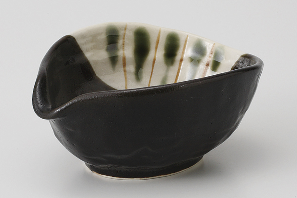 天目織部十草 片口小鉢(小)