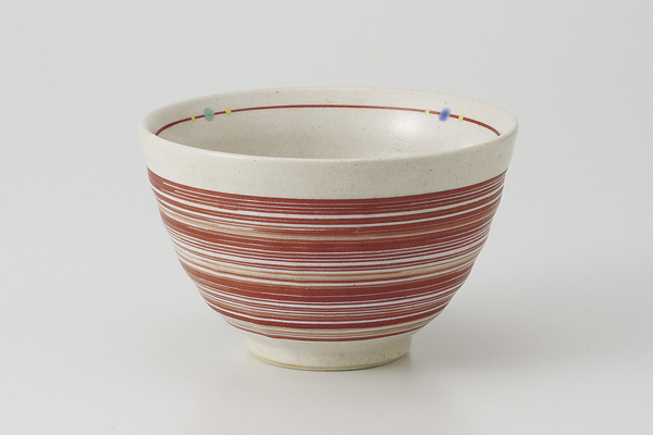 赤絵千段筋 多用碗