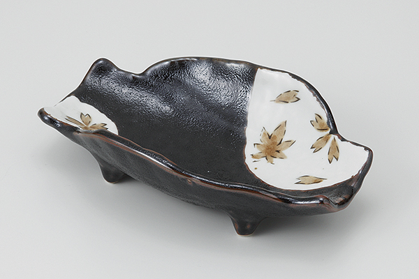 天目春秋 四ツ足長小鉢