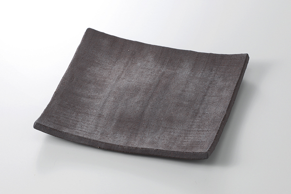 いぶし黒 正角皿