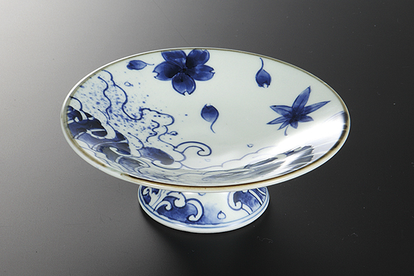 荒波春秋 高台皿