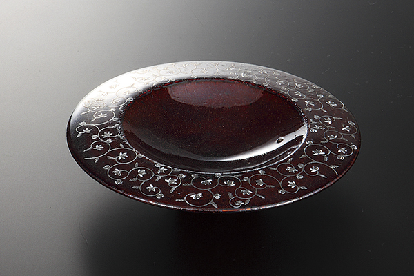 飴釉プラチナ唐草 向付