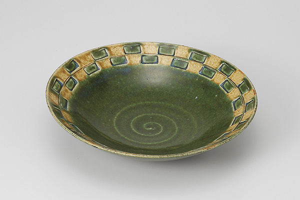 黄瀬戸織部 市松向付